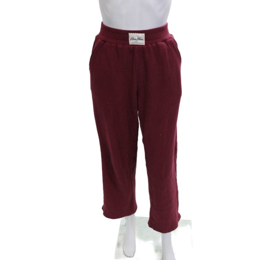 Eleven Eleven Women Red Cotton Pull On Sweatpants Size S